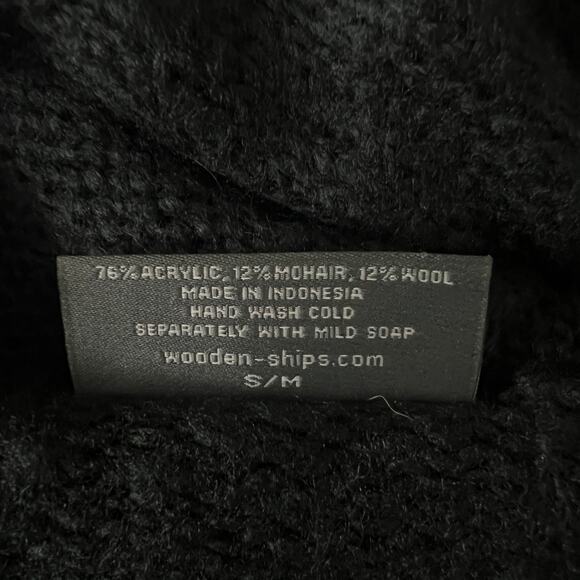 Wooden Ships Wool Mohair Open Front Hooded Cardigan Size XS - Picture 11 of 11